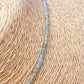 ZO4013 Collar Argollitas Topacio Azul Cruz Celta Baño Plata