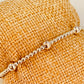 ZP3017 Pulsera Elastizada Bolitas de 5 y 2 mm Baño Plata