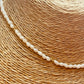 ZO4029 Collar Perlas de Río 2.8 mm Bolitas Baño Oro