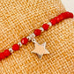 ZP3011 Pulsera Roja Cristales Checos y bolitas Diferentes Figuras Baño Plata