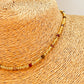 ZO4058 Collar Argollitas 2.5 mm y Turmalina 2 mm Largo 40 cm más extensor 5 cm Collar Baño Oro