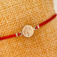 ZP3010 Pulsera Hilo Rojo Diferentes conectores Baño Plata