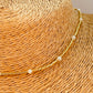 Joyas Bañadas en Oro ZO4065 Collar Perlas 3 mm y Mini Mostacillas 1.2 mm Largo 40 cm y extensor de 5 cm Collar Baño Oro