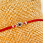 ZP3010 Pulsera Hilo Rojo Diferentes conectores Baño Plata